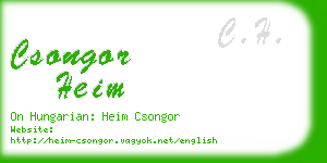 csongor heim business card